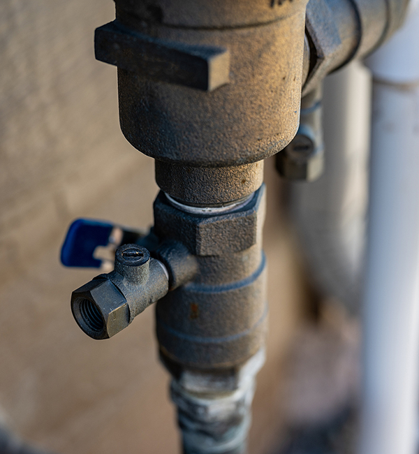 Test Cocks, Shut Off Valves, And Vacuum Breaker To A Lawn Sprink