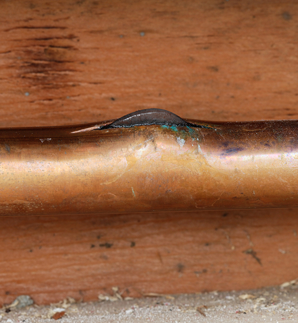 Frozen Cracked Pipe